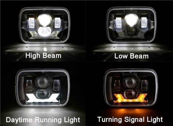 New Style 5x7 Inch Led Headlight For Jeep Cherokee XJ Headlamp With Speical DRL And Turn Signal - Image 5