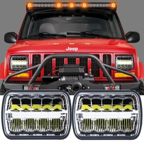 Rectangular 5x7'' H4 Led Headlight For Jeep Truck - Image 5